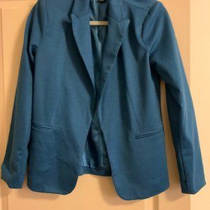 Free Hug Women's Knit Blazer Teal Size S